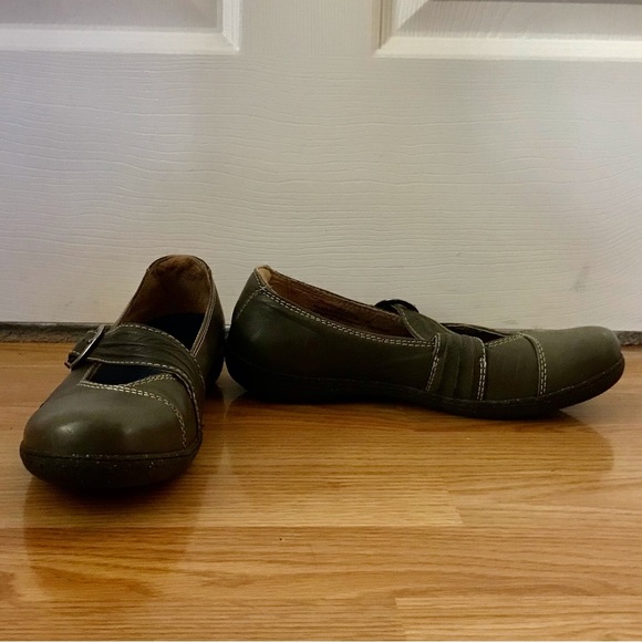 Olive green size 41 Sanita Mary Janes - Picture 1 of 9